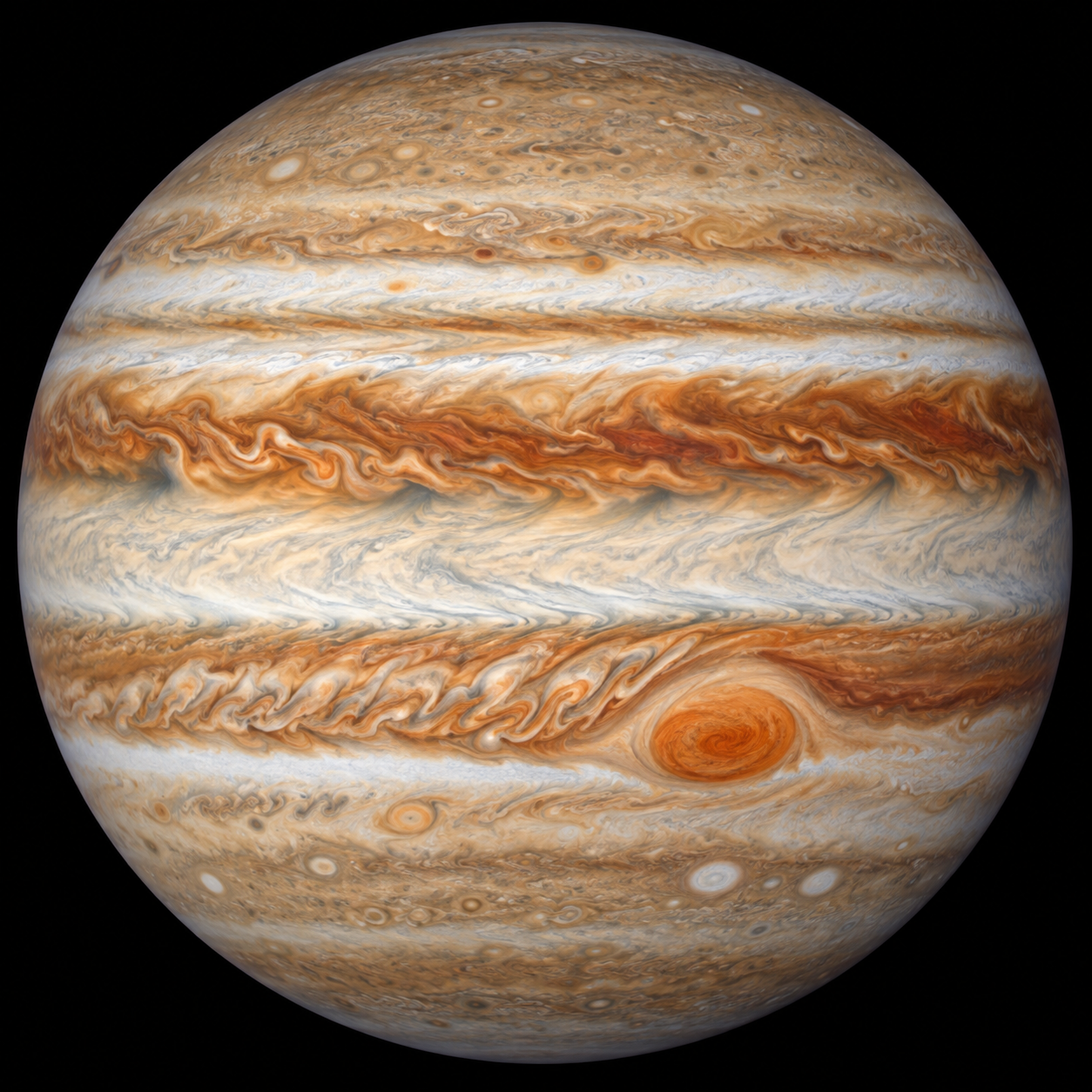 Illustrazione artistica completa di Giove per la mappa interattiva