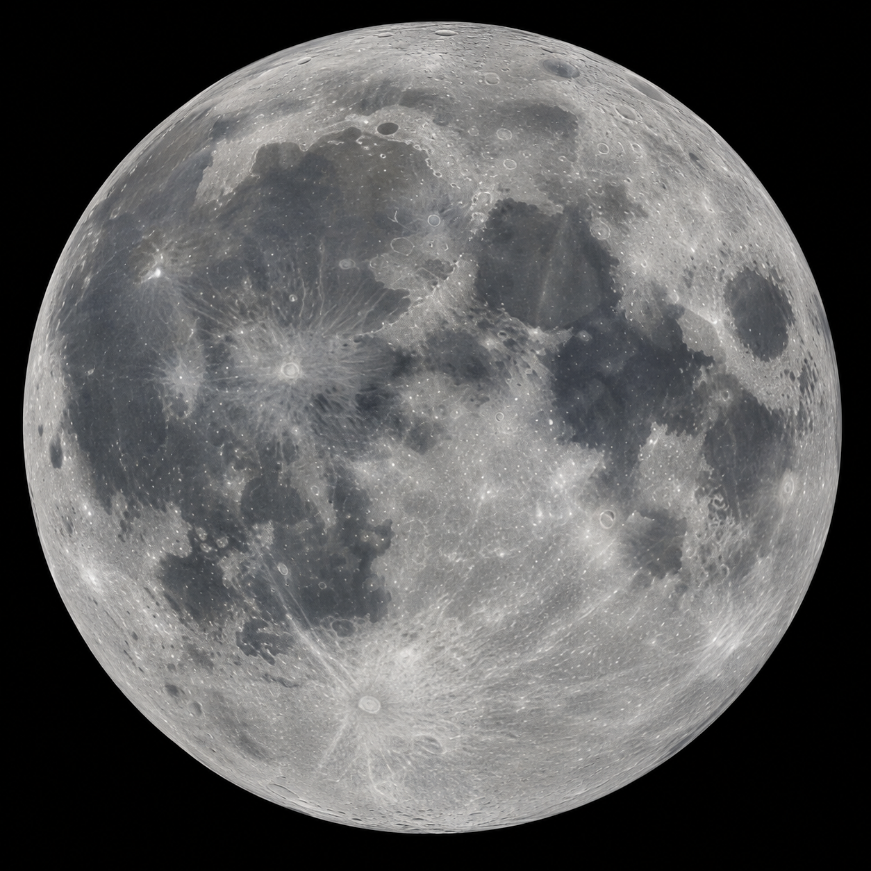 Illustrazione artistica completa della Luna per la mappa interattiva